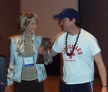 photo of Cindy Peterson with Russ Hodges