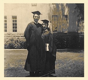 photo of Gladys Shaw and husband graduating