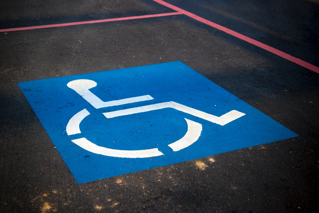 photo of wheelchair parking symbol