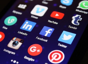 Image by Pixabay of iPhone screen showing social media icons. Source: Pexels