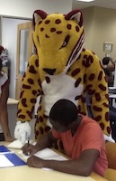 photo of college mascot 